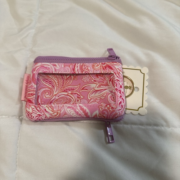 Simply Southern Collection Pink and purple wallet with zipper closure - Picture 1 of 3